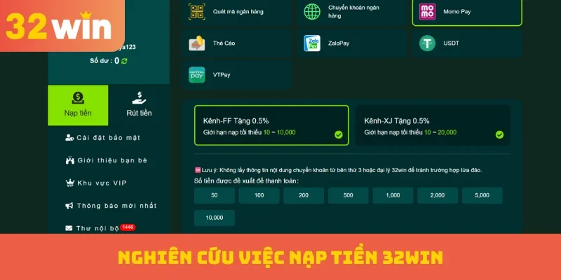 Nạp Tiền 32WIN 2 Nghiên cứu việc nạp tiền 32WIN